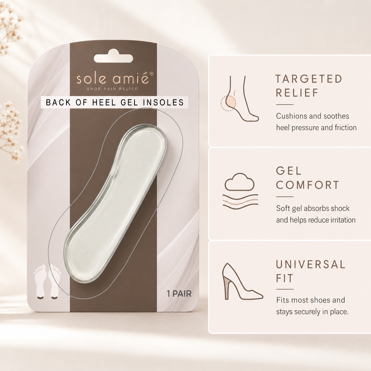 Back of Heel Gel Insoles